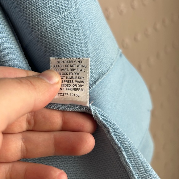 Pendleton‎ Women’s Silk Blend Cardigan Sweater Sz S Baby Blue - Picture 6 of 6